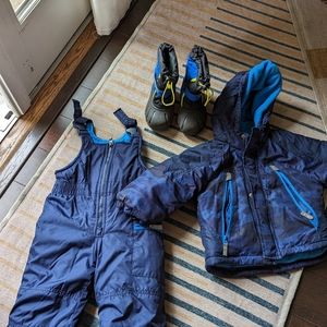 Toddler Snow suit and boots set